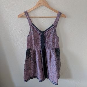 Free people shirred floral tank top